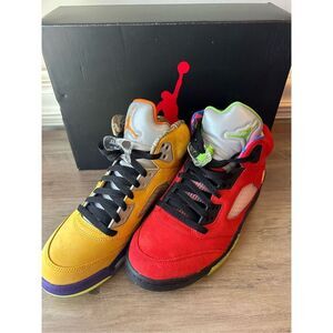 Nike Air Jordan 5 Retro SE “What The” Size 7 CZ5725-700 Multicolor